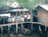 Typická obydlí ve slumu
