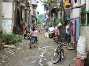 Ulice ve slumu v Manile
