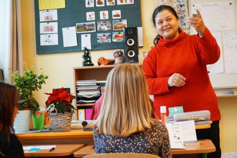 Miriam Maroszová umí s dětmi moc hezky komunikovat.
