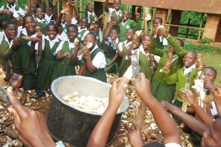 Děvčata mají workshop na přípravu oběda pro svou třídu. Bude to pro ně cenná zkušenost.